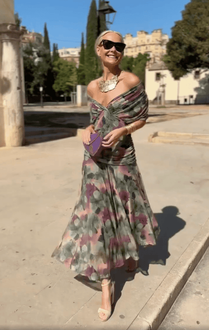 Eloria | Elegant Women's Dress | Romantic Long Floral Dress - Alira - Boutique