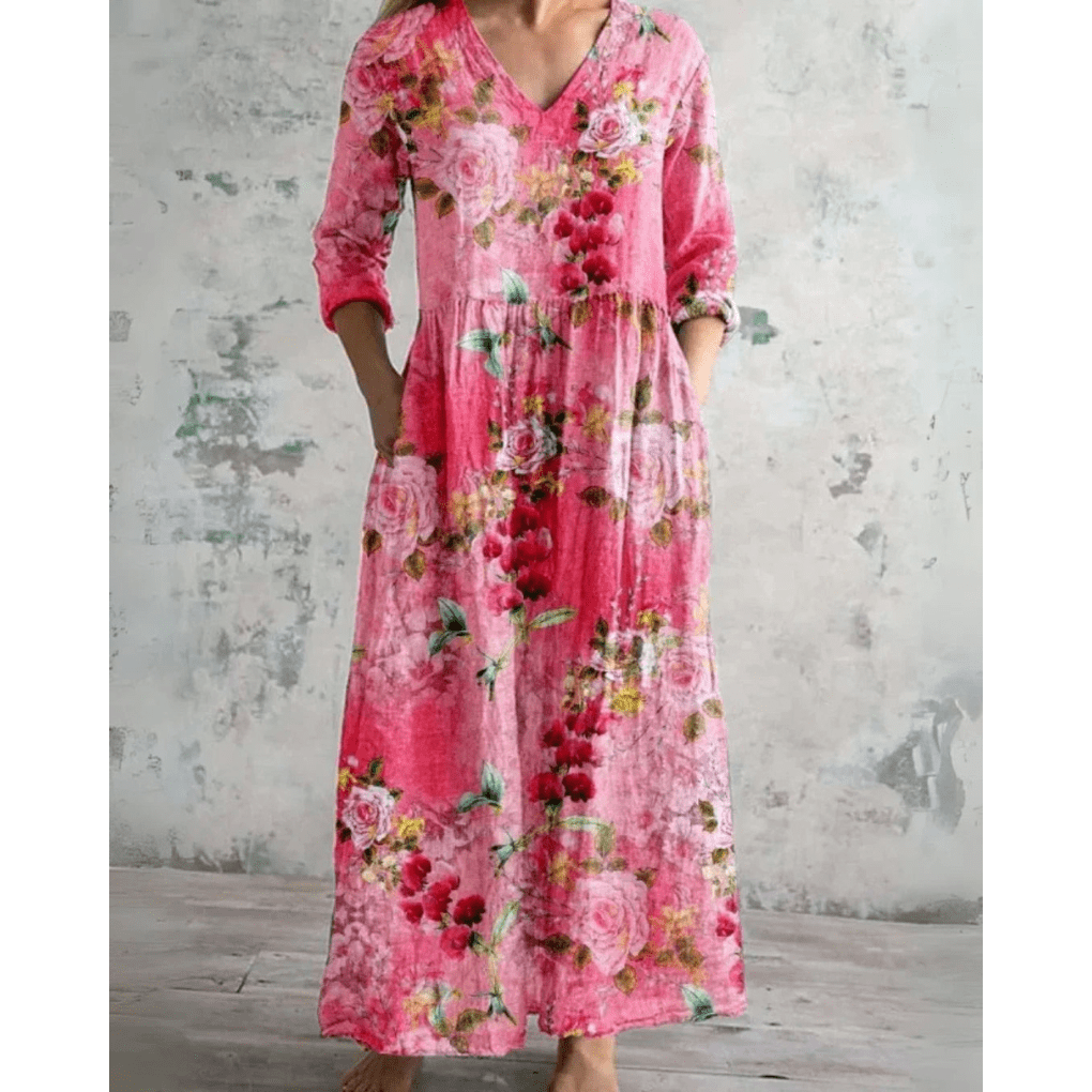 Elowen | Vintage Floral Maxi Dress - Alira - Boutique
