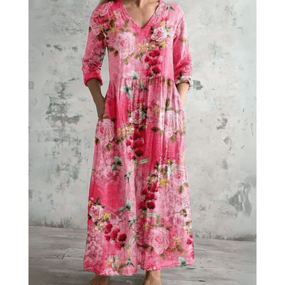 Elowen | Vintage Floral Maxi Dress - Alira - Boutique
