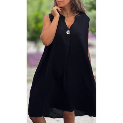 Elsie - Sleeveless V-neck Dress - Alira - Boutique