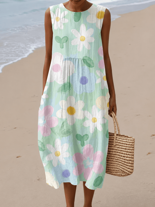 Erin™ Midi Dress Pastel Blossom - Alira - Boutique
