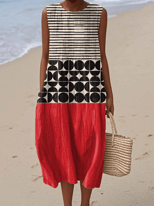 Eve| Colorblock Midi Dress - Alira - Boutique