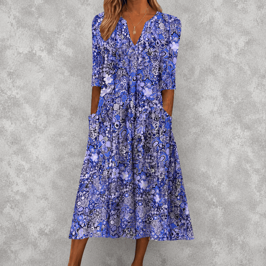 Evelyn | Graceful Midi Dress With Pockets - Alira - Boutique