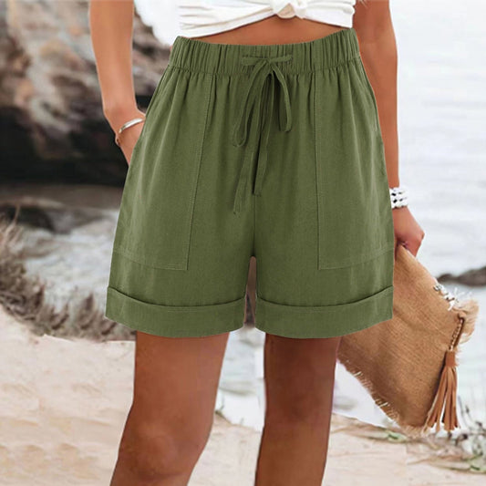 Amantine | Cotton Linen Vacation Shorts