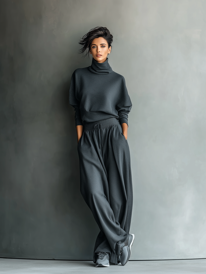 Tara | Charcoal Knit Set