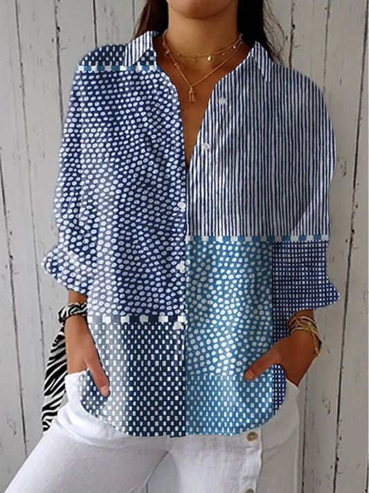 Fiora | Ocean Patchwork Blouse - Alira - Boutique