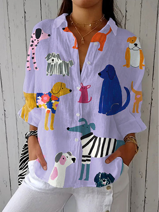 Florence | Playful Dogs Blouse - Alira - Boutique