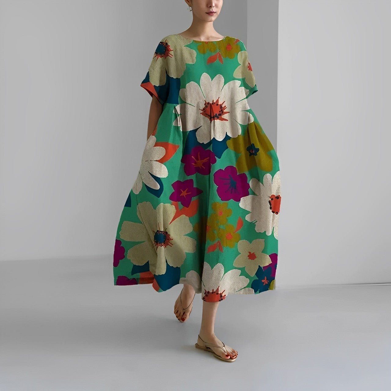 Floria - Vibrant Floral Dress - Alira - Boutique
