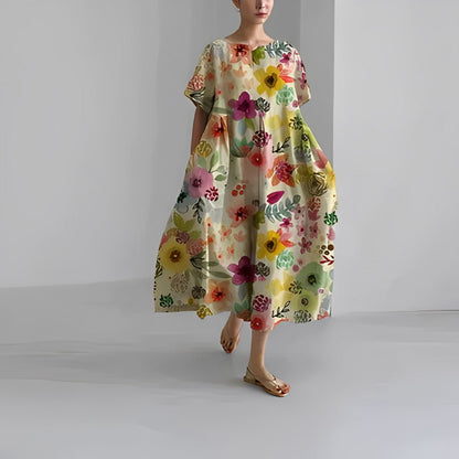 Floria - Vibrant Floral Dress - Alira - Boutique