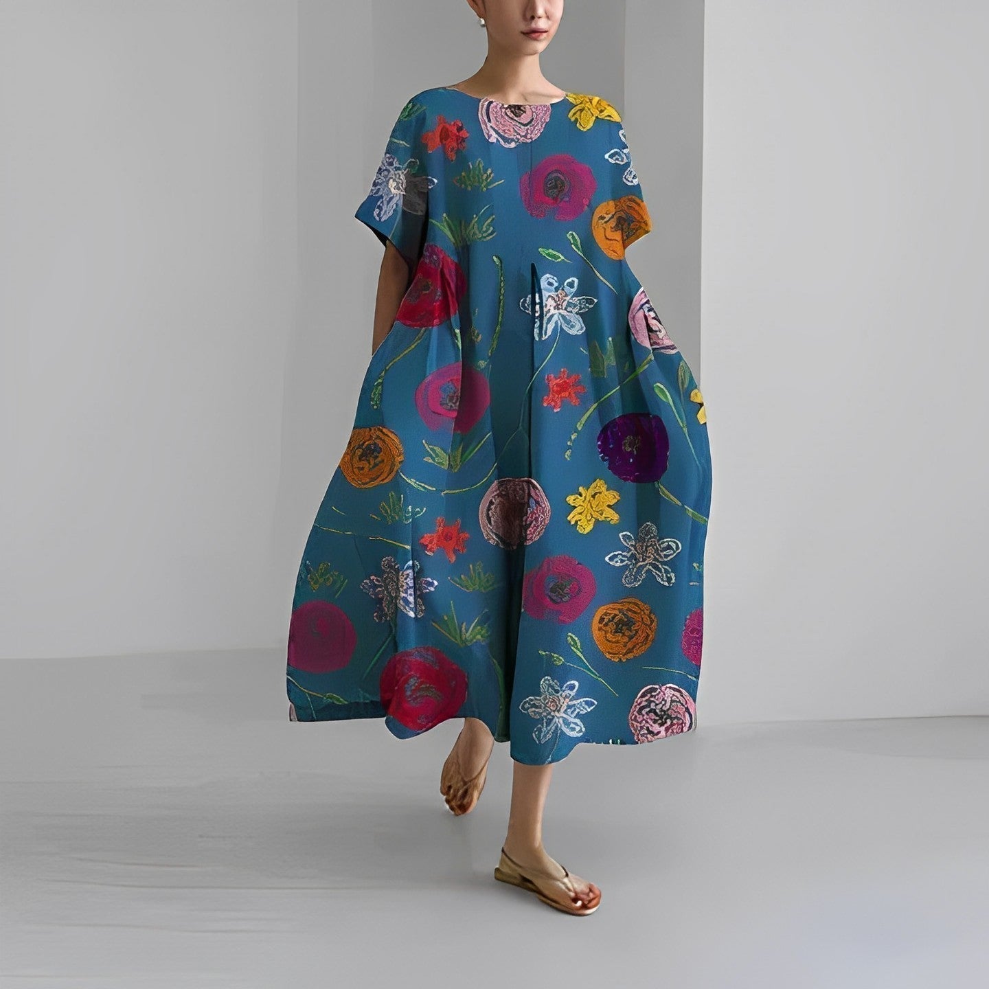 Floria - Vibrant Floral Dress - Alira - Boutique