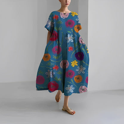 Floria - Vibrant Floral Dress - Alira - Boutique