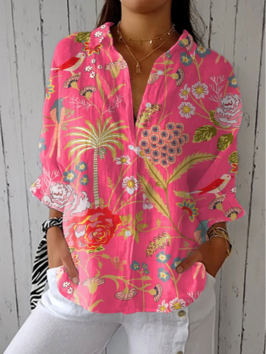 Floriana | Tropical Blossom Blouse - Alira - Boutique