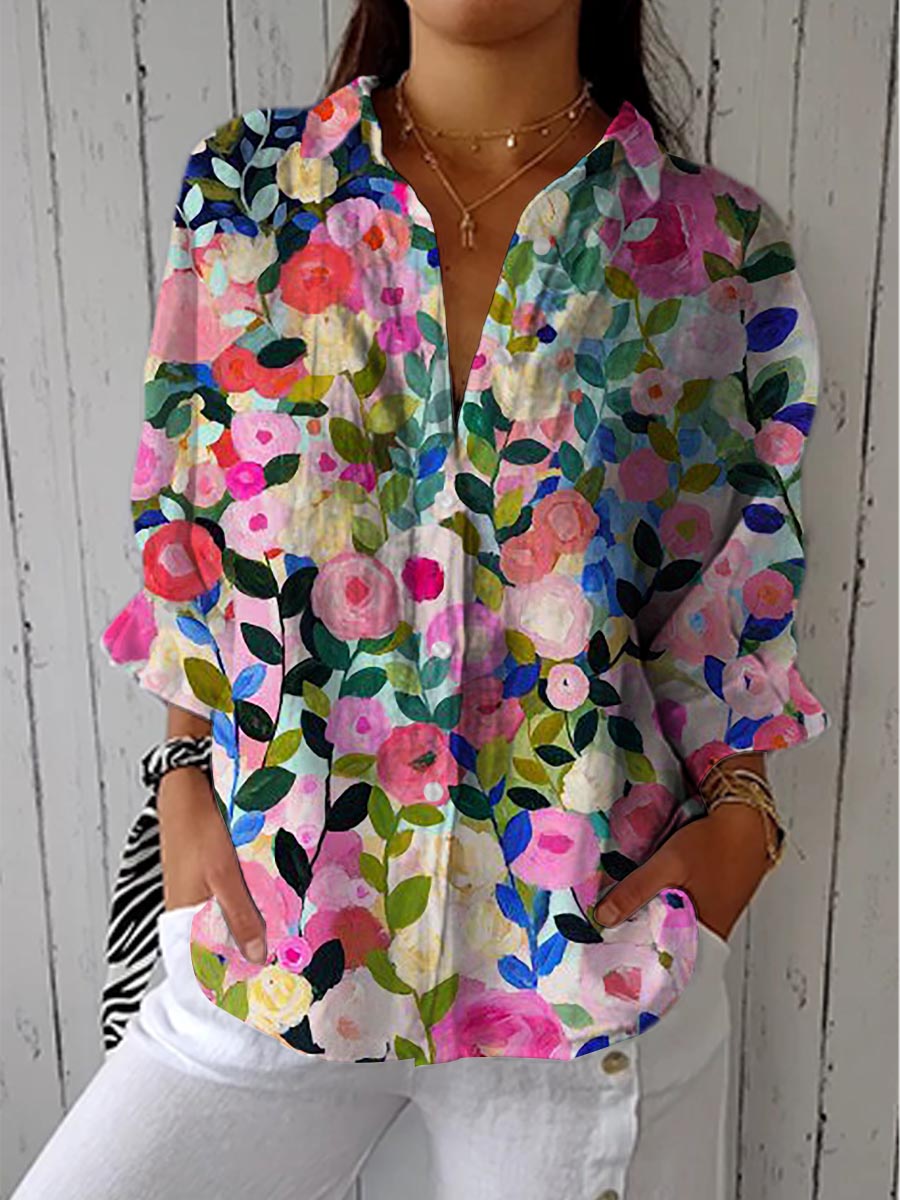 Frida | Bloom Canvas Blouse - Alira - Boutique