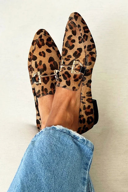 Gia - Elegant Leopard Loafers - Alira - Boutique
