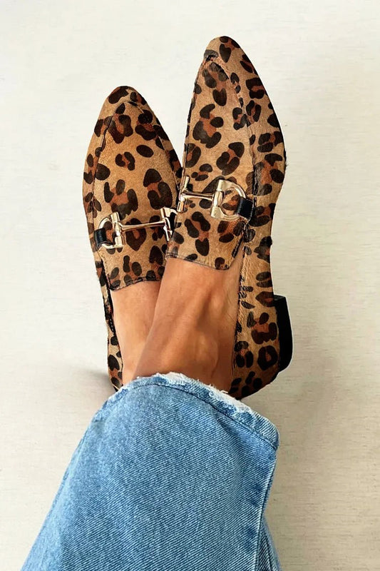 Gia - Elegant Leopard Loafers - Alira - Boutique