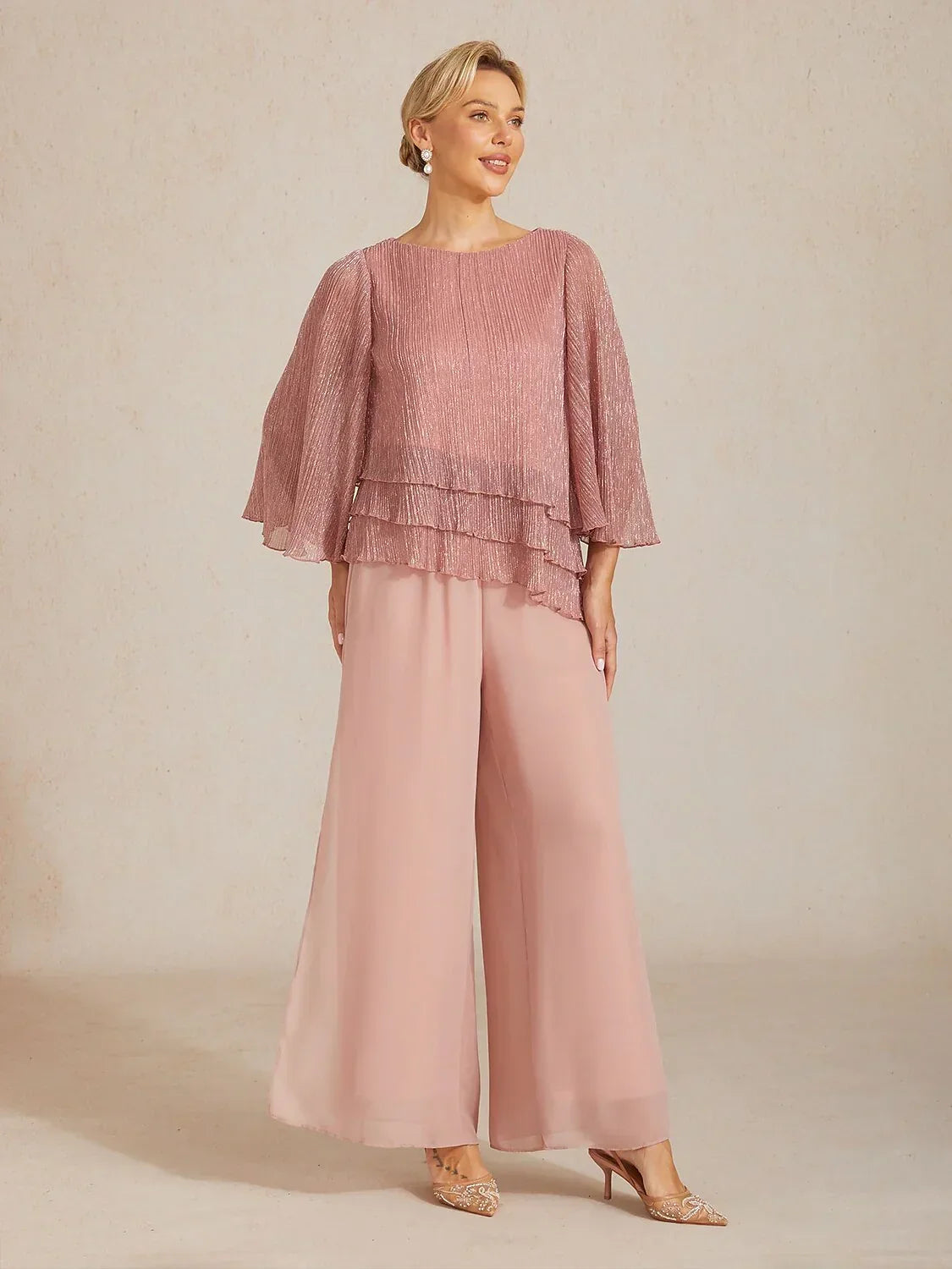 Wedgeline | Chiffon Split Leg Pants