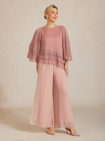 Wedgeline | Chiffon Split Leg Pants