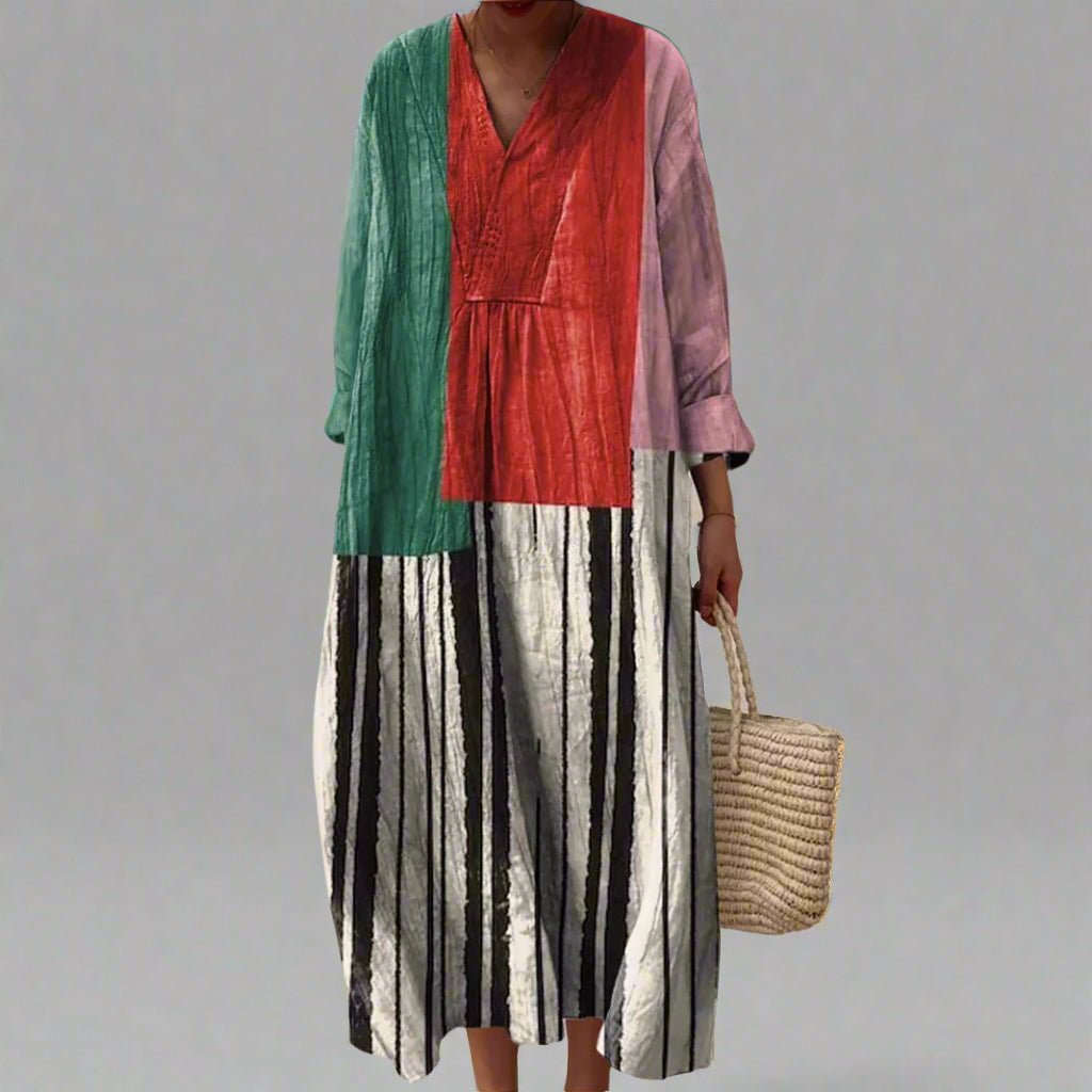Harper | Elegant Geometric Dress - Alira - Boutique