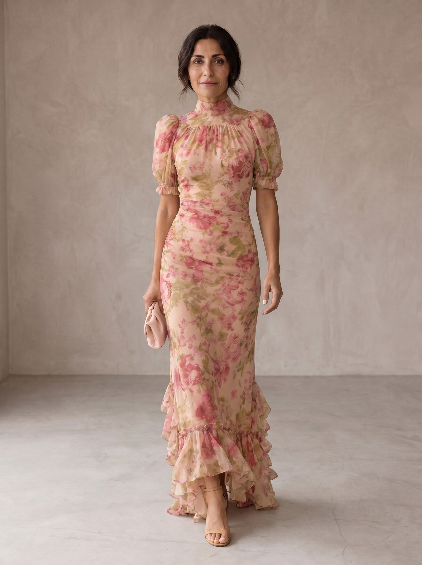 Maisie | Floral Chiffon Long Dress