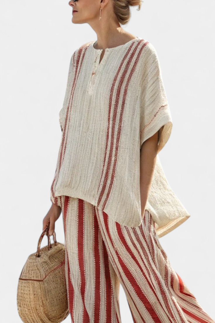 Mirella | Red Stripe Set