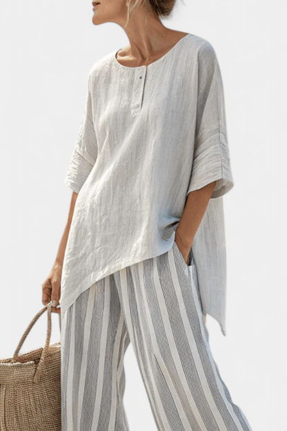 Talvora | Asymmetrical Blouse & Pants