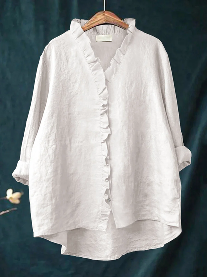 Maribel | Soft Ruffle Blouse -  for Real Comfort