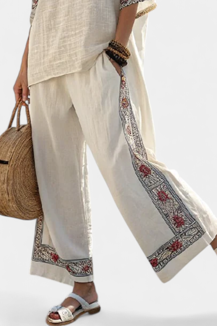 Tameric | Embroidered Blouse & Pants