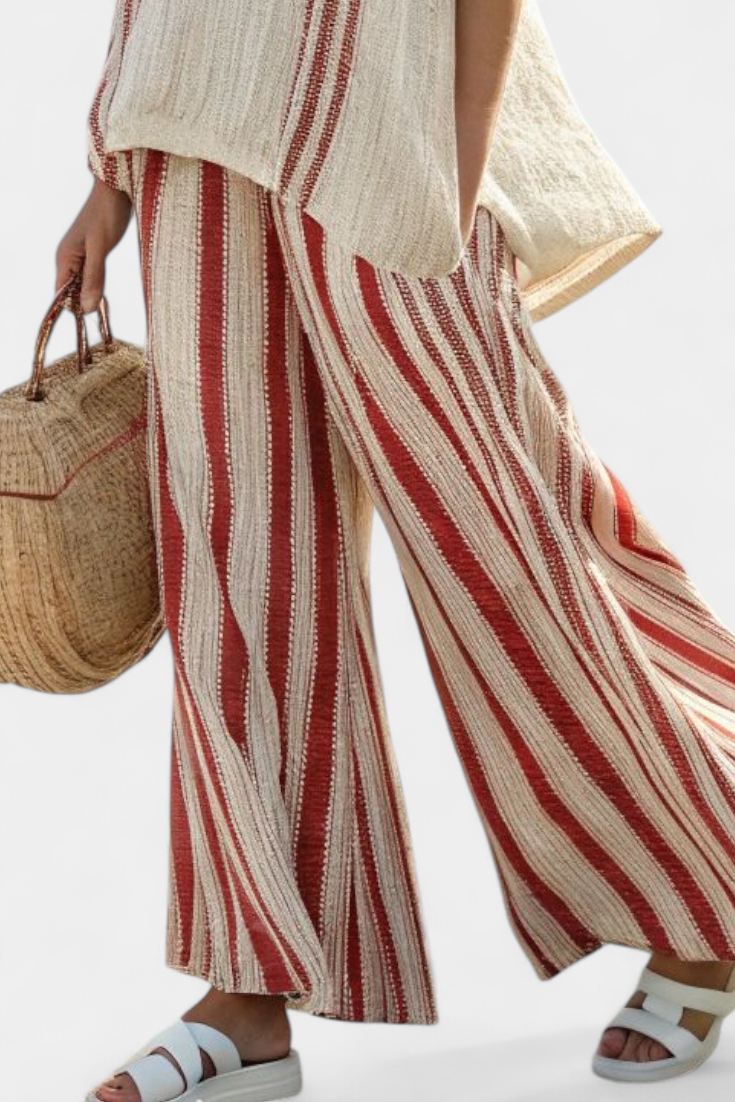 Mirella | Red Stripe Set