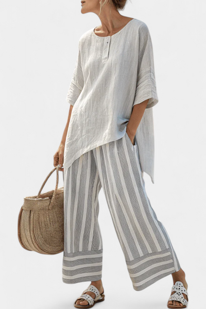 Talvora | Asymmetrical Blouse & Pants