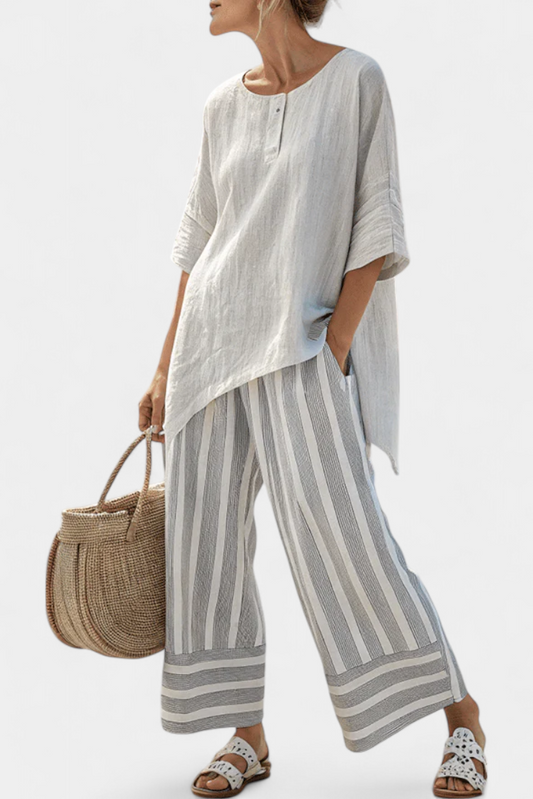 Talvora | Asymmetrical Blouse & Pants