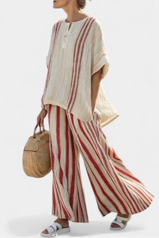 Mirella | Red Stripe Set