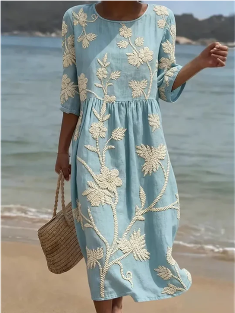 Dawnelle | Floral Flowing Coastal Dress