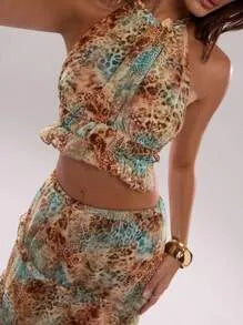 Leopard Luxe | Ruffle Two-Piece Set