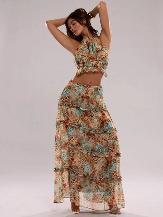 Leopard Luxe | Ruffle Two-Piece Set