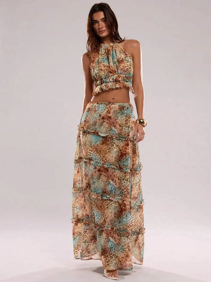 Leopard Luxe | Ruffle Two-Piece Set