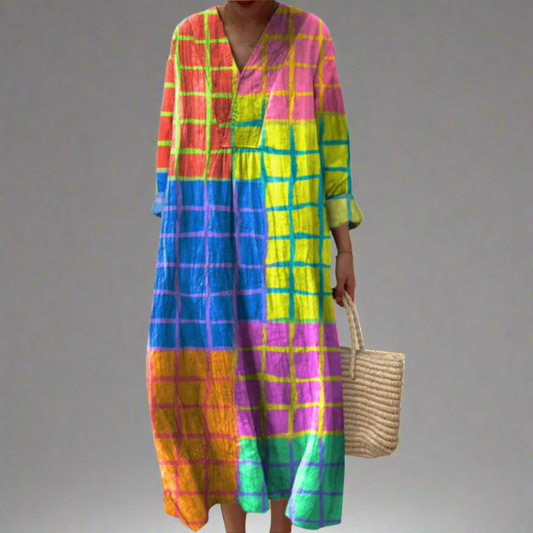 Imogen | Elegant Geometric Dress - Alira - Boutique