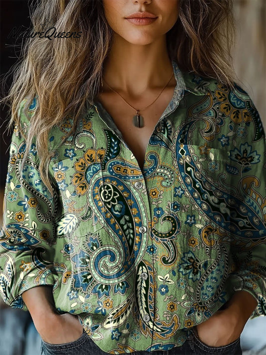 Hartsop | Paisley Art Print Cotton Top