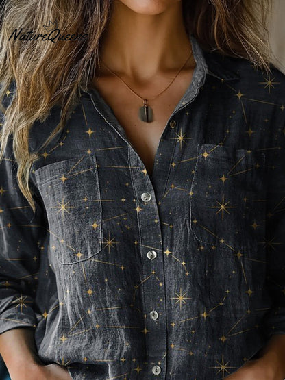 Grasmere | Night Sky Print Long Sleeve Top