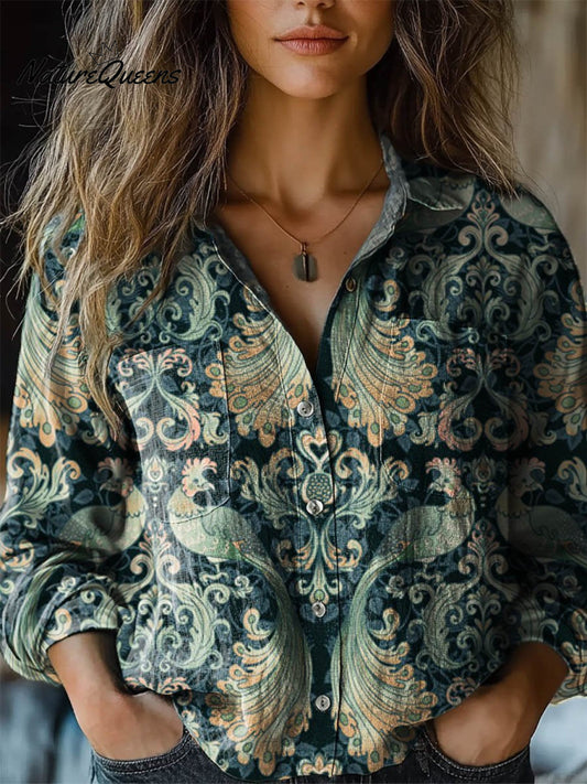 Hawkshead | Botanical Print Cotton Shirt