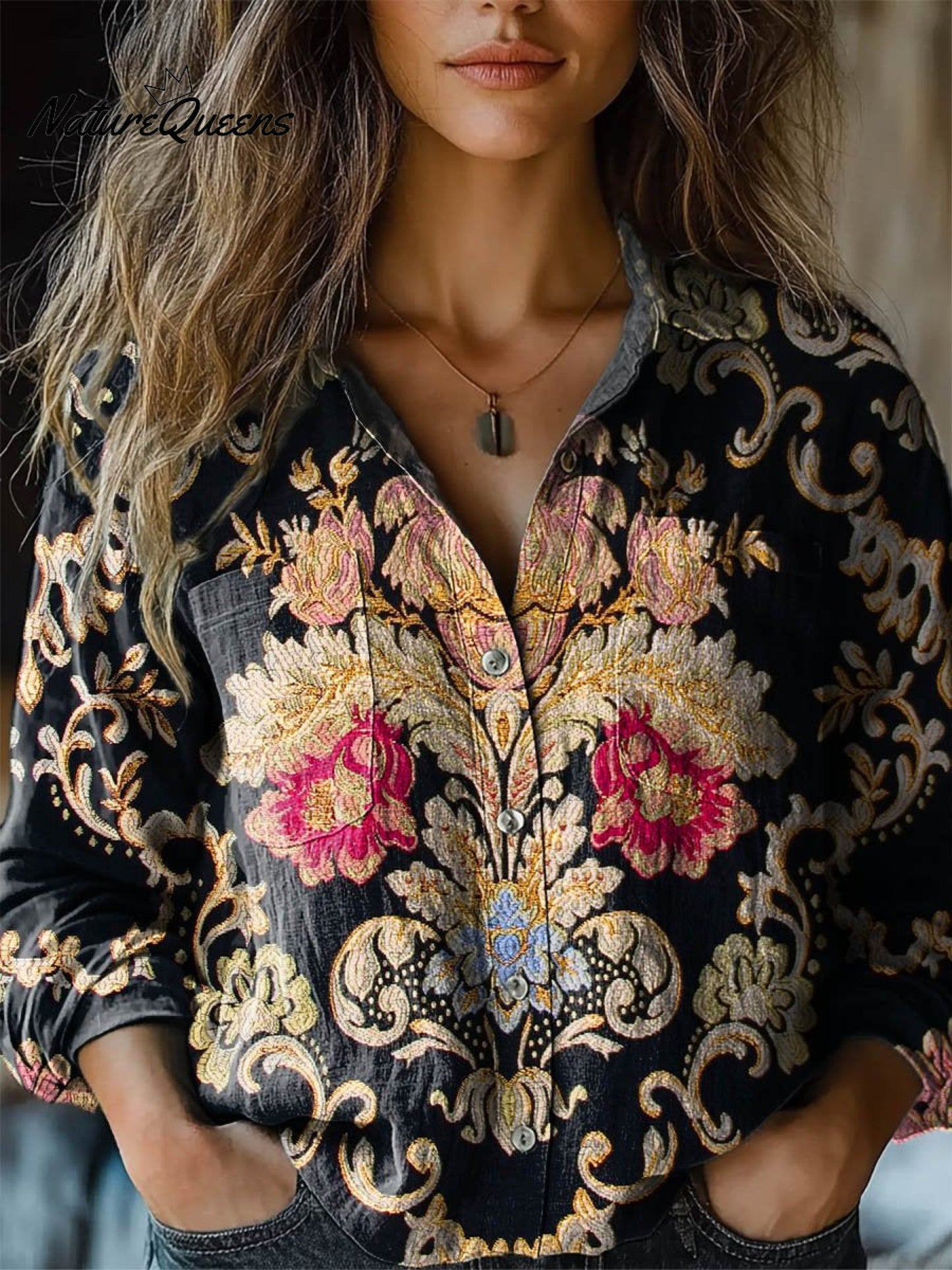 Codale | Vintage Floral Long Sleeve Top