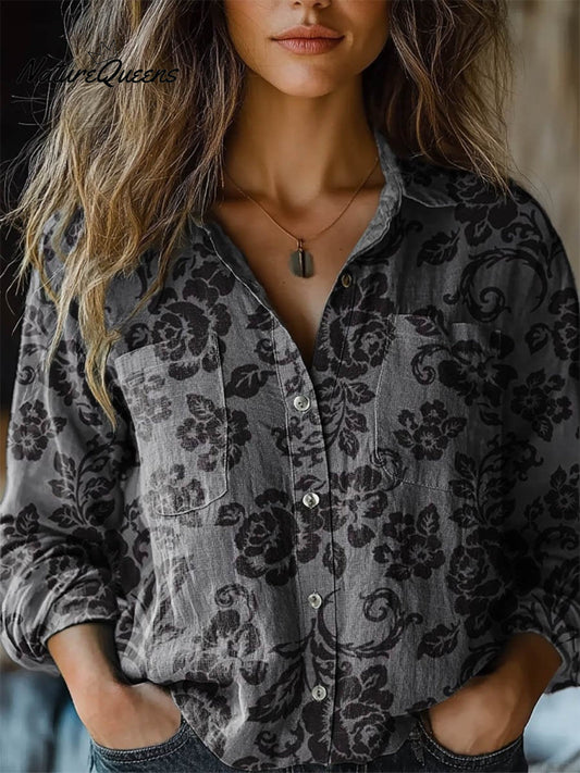 Ingleborough | Garden Floral Long Sleeve Blouse