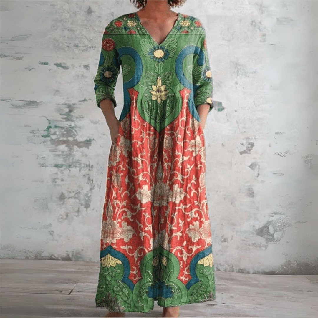 Judith | Vintage Floral Maxi Dress - Alira - Boutique