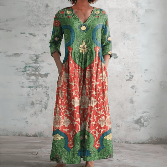 Judith | Vintage Floral Maxi Dress - Alira - Boutique
