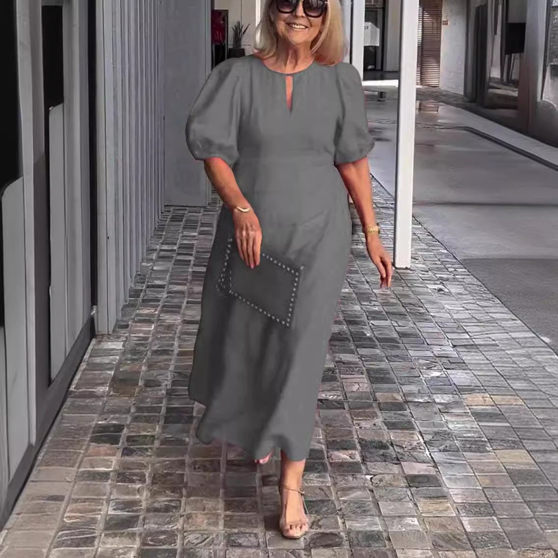 Juliana - Elegant Puff-Sleeve Dress - Alira - Boutique