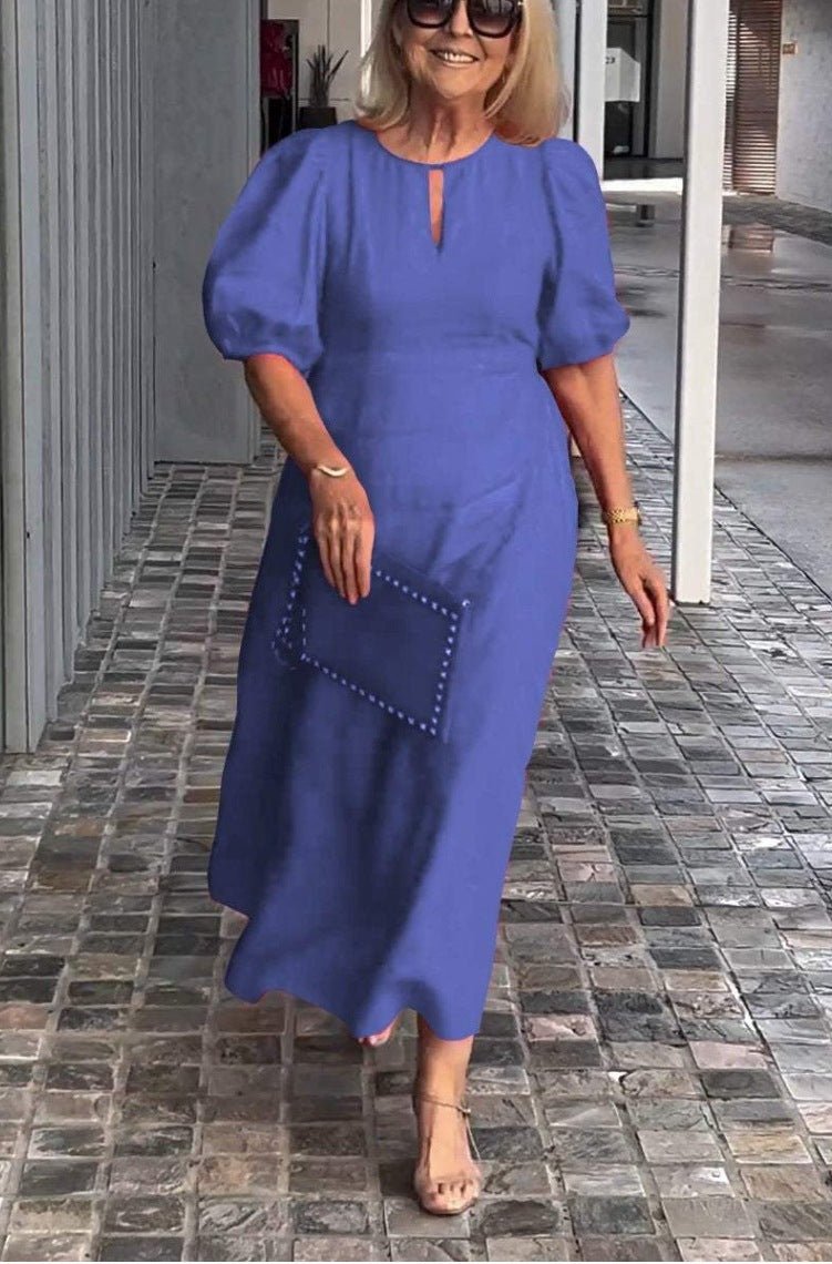 Juliana - Elegant Puff-Sleeve Dress - Alira - Boutique
