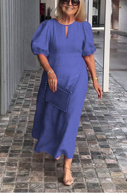 Juliana - Elegant Puff-Sleeve Dress - Alira - Boutique