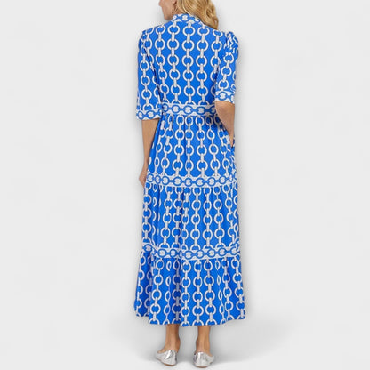 Juliette | Midi Dress with Chain Pattern - Alira - Boutique