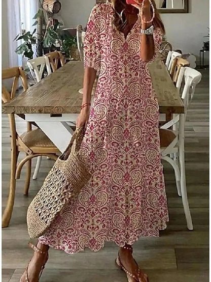 June | Boho Maxi Dress with Flattering Tummy Coverage - Alira - Boutique