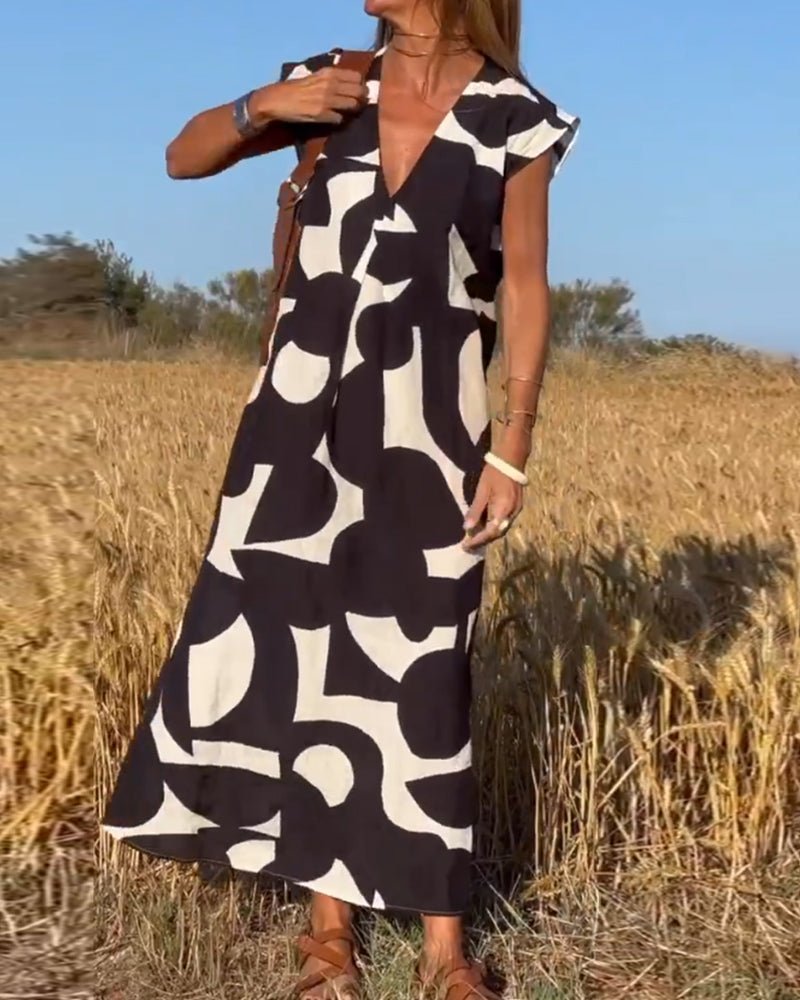 Kendall - Relaxed Abstract Dress - Alira - Boutique