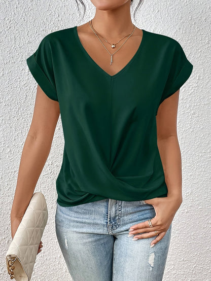 Liana | Soft Drape Twist-Front Top - Flattering, Comfortable & Elegant - Alira - Boutique